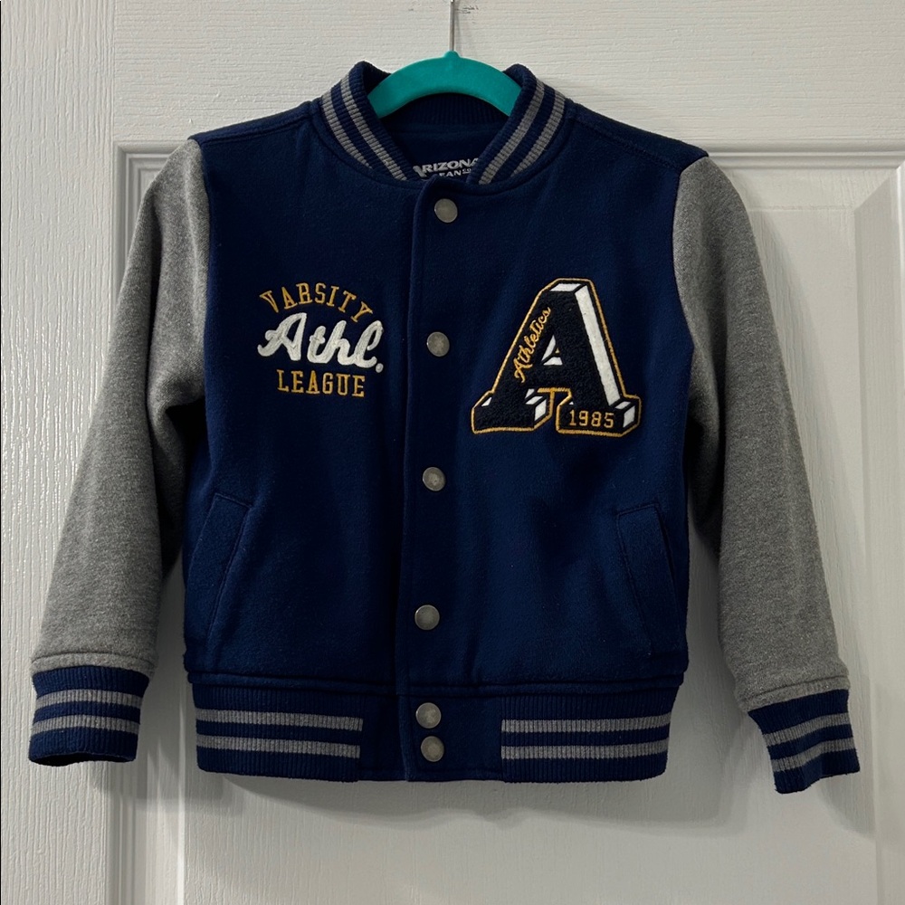 Boys Blue and Gray Varsity Jacket